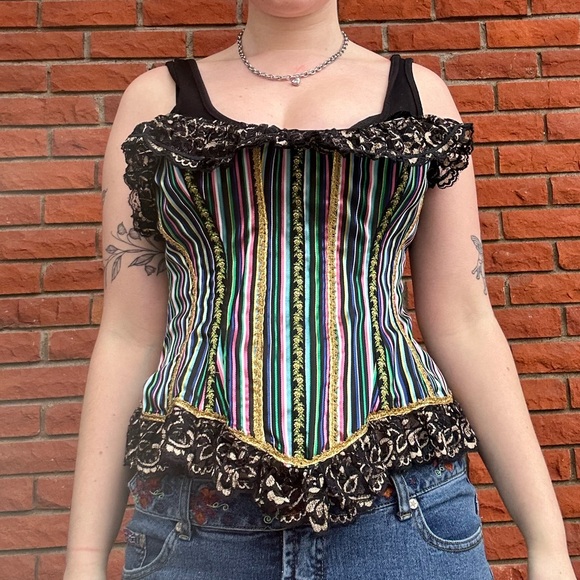 Vintage fantasy clowncore regency corset - Picture 13 of 13
